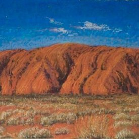 Uluru with Little Fluffy Cloud  pastel on paper  45cm x 28cm  2003